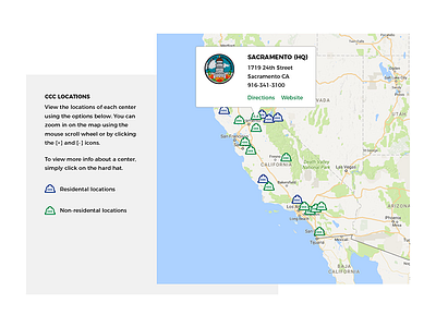 Map Component california component design government location map sacramento ui user interface user interface design visual design