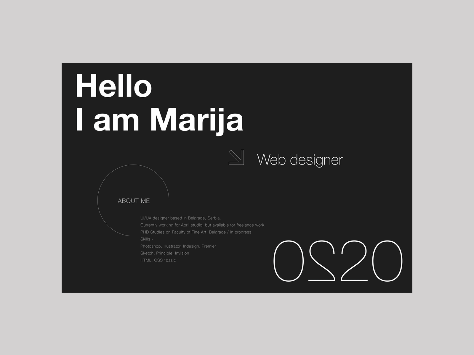 Marija architecture website art board clean creative portfolio design minimal portfolio typography ui visual identity website