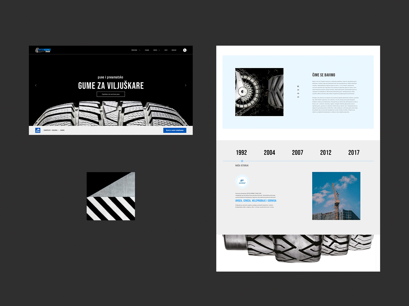 Interhermes branding clean design industry online shop online store tires typography ui ux visual identity webdesign website website concept