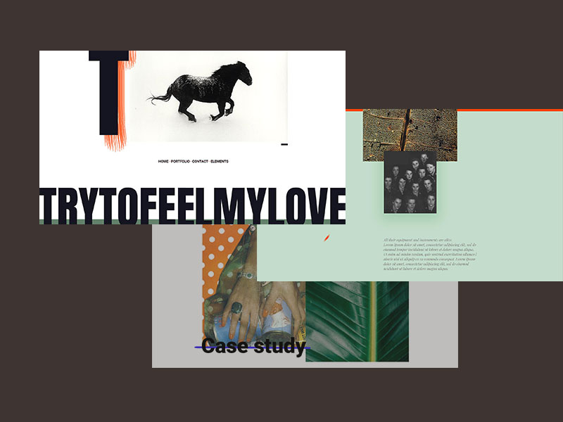 Try to feel my love ux ui website typography wordpress creative agency creative portfolio visual identity portfolio minimal design clean creative web