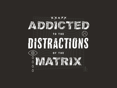 Addicted black and white design graphic design illustrator tshirt design typography vector