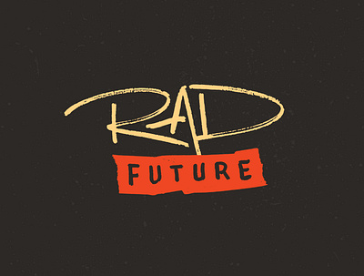 Rad Future Logo design distressed graffiti graphic design grungy hand drawn icon street type typography