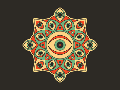 Mystery 👁 design flat geometric geometry graphic design illustration illustrator mandala psychedelic vector