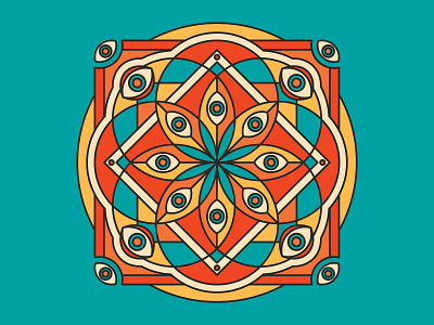 Dreamer design flat geometric geometry graphic design illustration illustrator mandala psychedelic vector