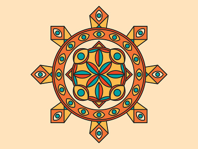 Take Action design flat geometric geometry graphic design illustration illustrator mandala psychedelic vector