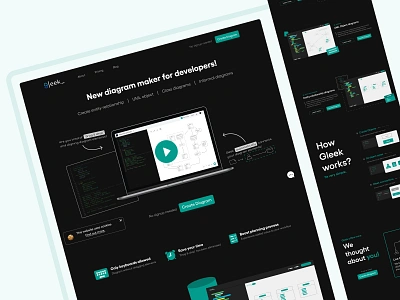 Gleek - diagramming software app angularjs app design diagramming flow mapping tool sketch diagrams ui ux web