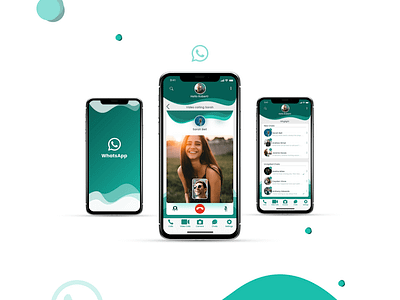 Whatsapp-Redesign app branding clean design flat logo mobile ui ux web