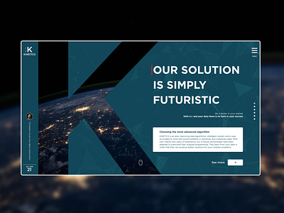 KINETICS Home page app branding design prototype animation prototyping ui ux web wireframe