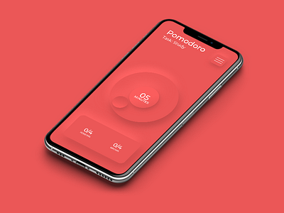 Pomodoro App - Neumorphism concept