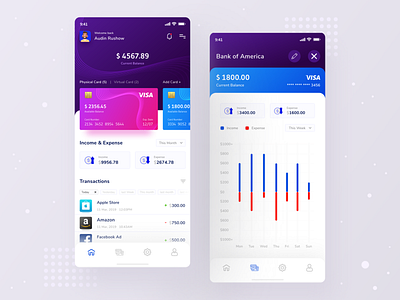Financial Mobile App - Fintech branding finance business finances financial app fintech app mobile app design popular app uidesign uxui wallet app