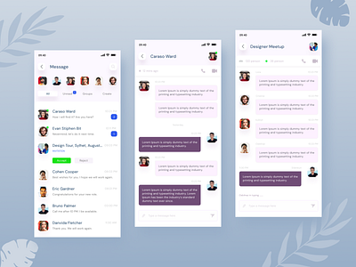 Chat Message App Design