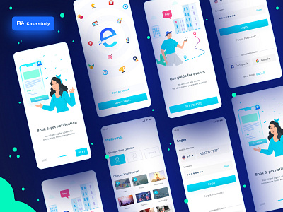 Event App UX/UI Case Study app design case template application application design augmentedreality behance creative design event app case study event finder app illustration mobile app design software design tools top ux ui designer typography ui user journey mapping ux ux design