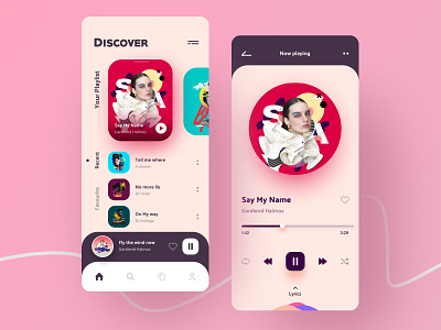 Music Player App Design Concept artist creative app design creative design design ideas iphone12 lyrics mobile app design music album music app music art music player app music player ui musician play play song player playlists song sound spotify