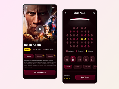 Movie Ticket Booking App Design 2022