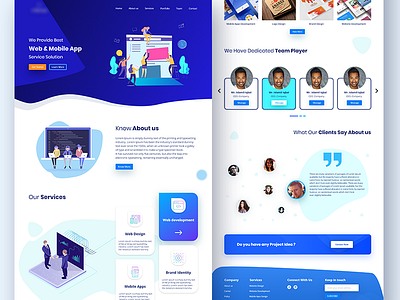 Software Service Company Website Concept business website concept corporate website design service web ui design ui ux web ui ux website design trend