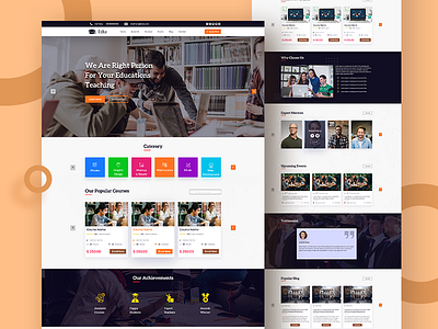 Online Education Website UI Conpect