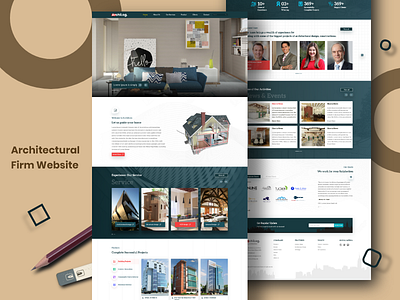 Architectural firm website layout Design