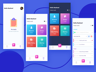 Task Schedule and To do list App 2019 app ui 2019 design trend 2019 trend app ui trend daily task schedule app daily ui schedule task management to do app to do list ui design ui ux design work schedule app