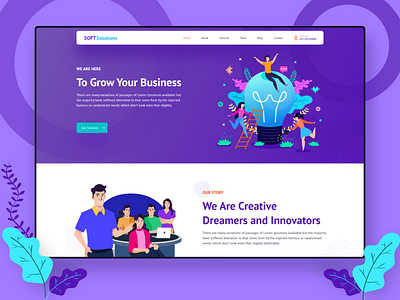 Digital Agency Website 2020 agency branding agency landing page agency website bootstrap branding company website corporate website creative agency design 2020 digital agency illustration minimal design software development software development company web agency web designer web ui design