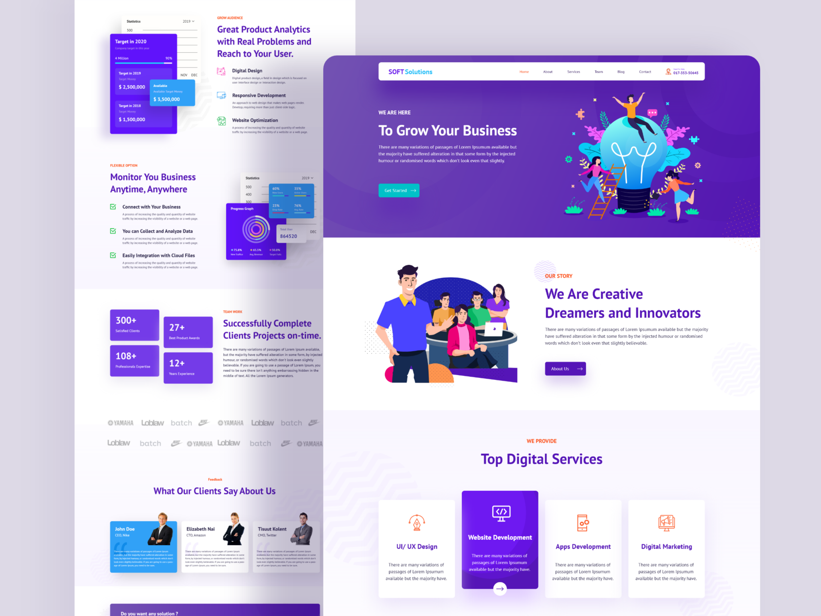 Digital Agency Website 1.0 by Audin Rushow on Dribbble