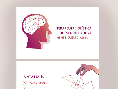 Personal card card card design diseño holistic ilustracion terapia yoga