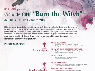 Ciclo de Cine, flyer