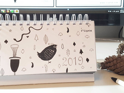 Calendar "Pagano" 2019 brujil calendar dark diseño planner witch