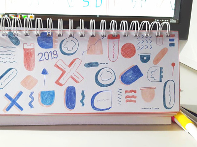 Calendar Typo 2 2019 arte º calendario diseño ilustracion signals symbol typogaphy