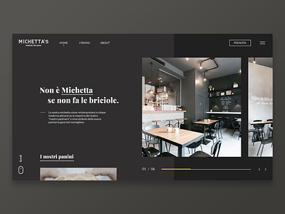 Small Restaurant | Concept Homepage art asymmetric clean design desktop homepage landing minimal site ui ui ux web web design website
