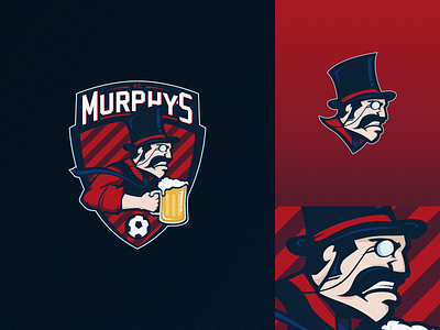 AC Murphy's Football team Logo art branding character design flat football illustration logo sport sport branding typography vector