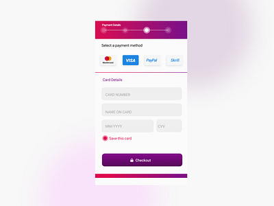 Credit Card Payment Screen by Ayariga A. Mark on Dribbble