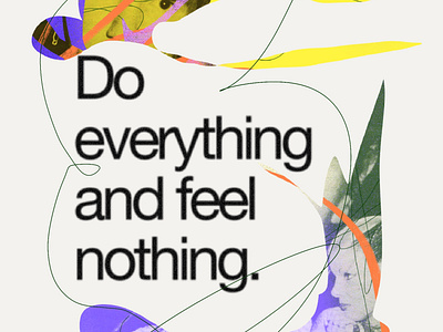 "Everything/Nothing" Digital Collage abstract collage design editorial illustration poster procreate typography