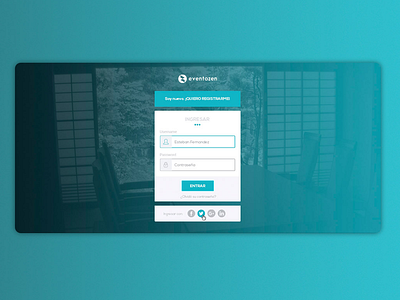 Login EventoZen design ecommerce evento green login ticket ui ux web website