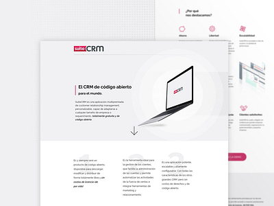 Suite CRM Landing Page crm design landing page minimal ui uiux ux web