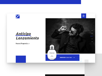 Margen Azul - Web Concept design e commerce header inspiration perfume slider ui uiux ux web