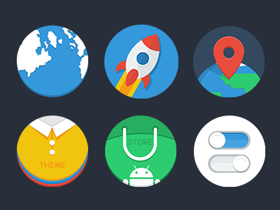 theme android browser china flat icon map mobile setting shadow speed store theme ui