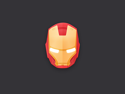 Iron Man chico flat gold icon ios8 iron man movie
