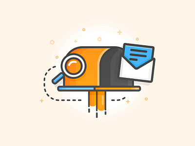 icon app colour flat icon illustration mail outline page