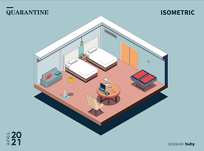 Quarantine design illustration isometric isometric design isometric illustration isometry ui vector