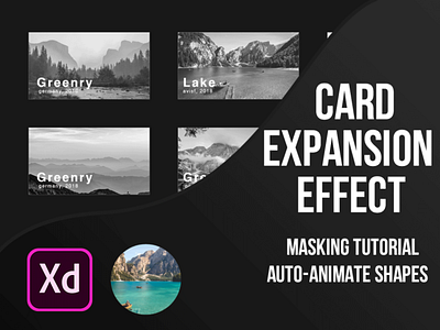 Card Expansion Effect in Adobe XD adobe xd animation autoanimate branding card clean design designer freebie freebie xd freebies masking profile profile card shapes tutorial ui ux youtube