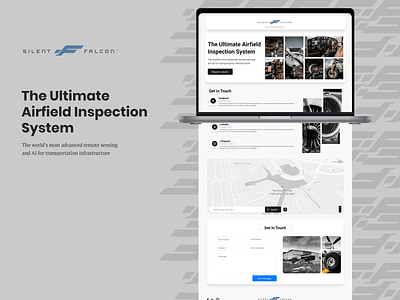 Landing page / Web site design adobe xd agency airplace airport black and white branding clean dark design falcon figma landing page layout logo pinterest portfolio ui ux web website