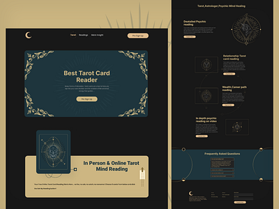 Tarot Card Landing Page Design