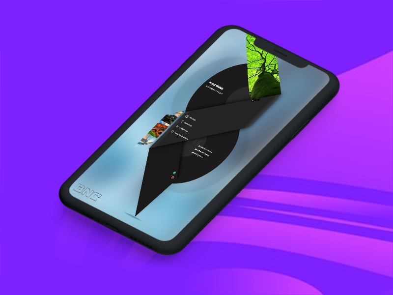Creative card Design in mobile mockup iphone background mockup identity mobile web fiverr logo landing profile card portfolio website clean flat landing page profile ui ux design branding
