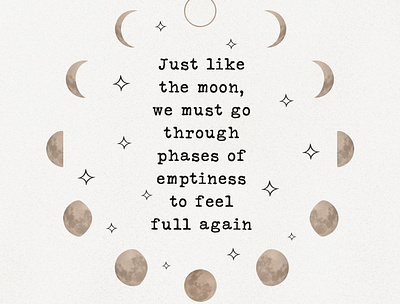 Moon Phases Designspiration design illustration inspiration lettering moon motivational quotes procreate selfcare typography