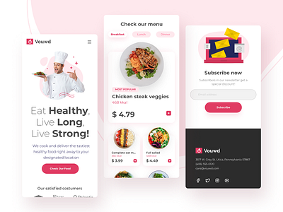 Vouwd - Healthy Food Catering - Mobile Responsive