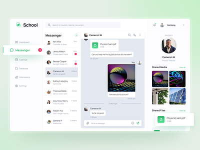 School Admin - Dashboard - Messenger