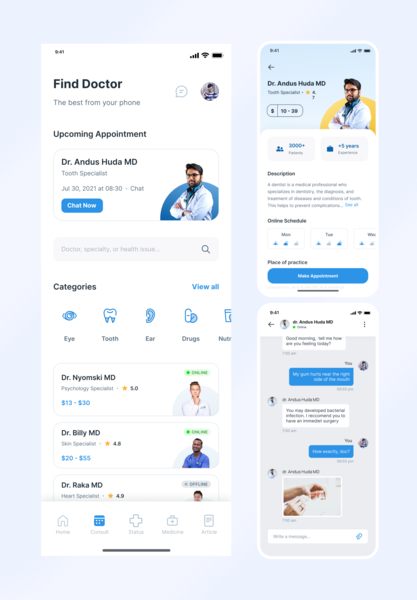 Medical Consultation App - Chat by Muhammad Zaki Alzikri for ⚡️Agensip ...