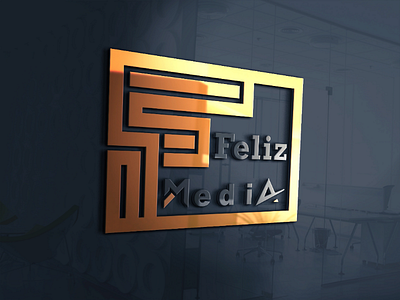 Feliz Media logodesign minimallogo glassy