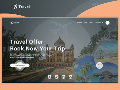 Travel Service-Web landing page 2020 agency images landing page landing page design new photography photoshop tabs template traditional travel travel agency travel app traveling travelling ui uiux ux uxdesign