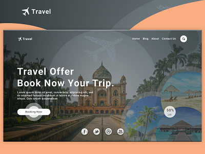 Travel Service-Web landing page